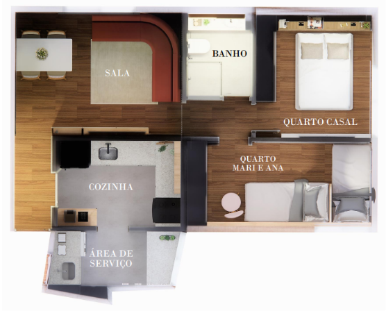 Apartamento N. S. do Brasil — planta baixa