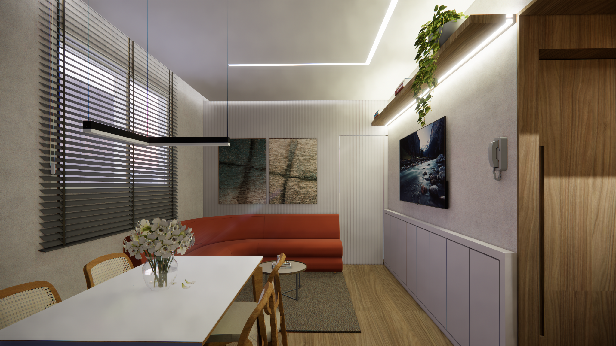 Apartamento N. S. do Brasil — sala de estar