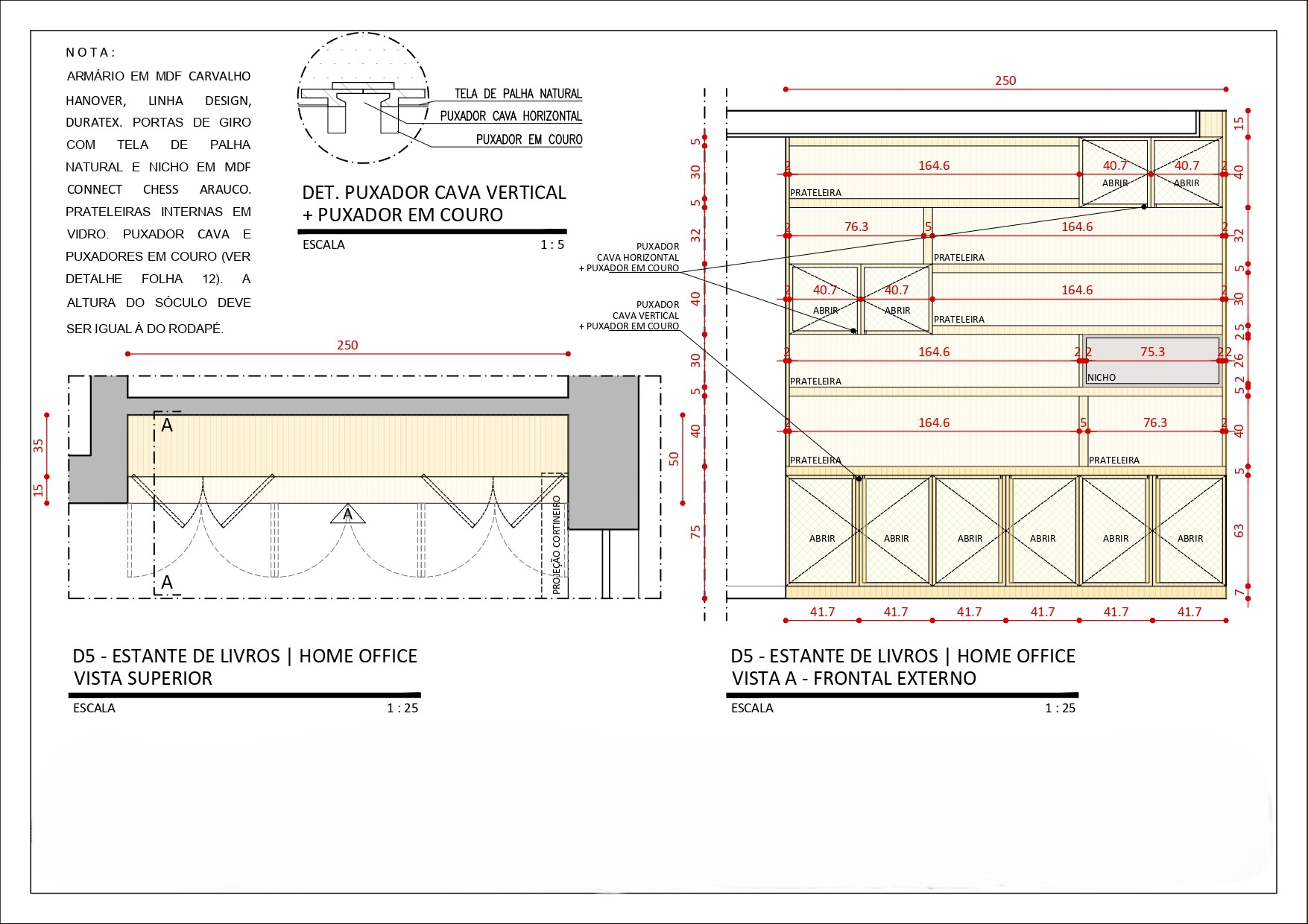Detalhamento de interiores — prancha técnica 5